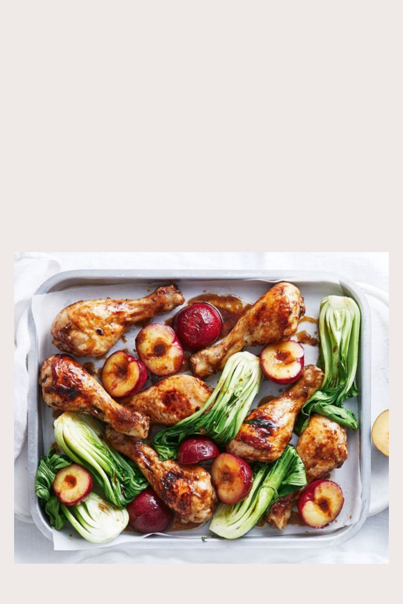 Winter Warmer - Sticky Chicken & Plum Tray Bake